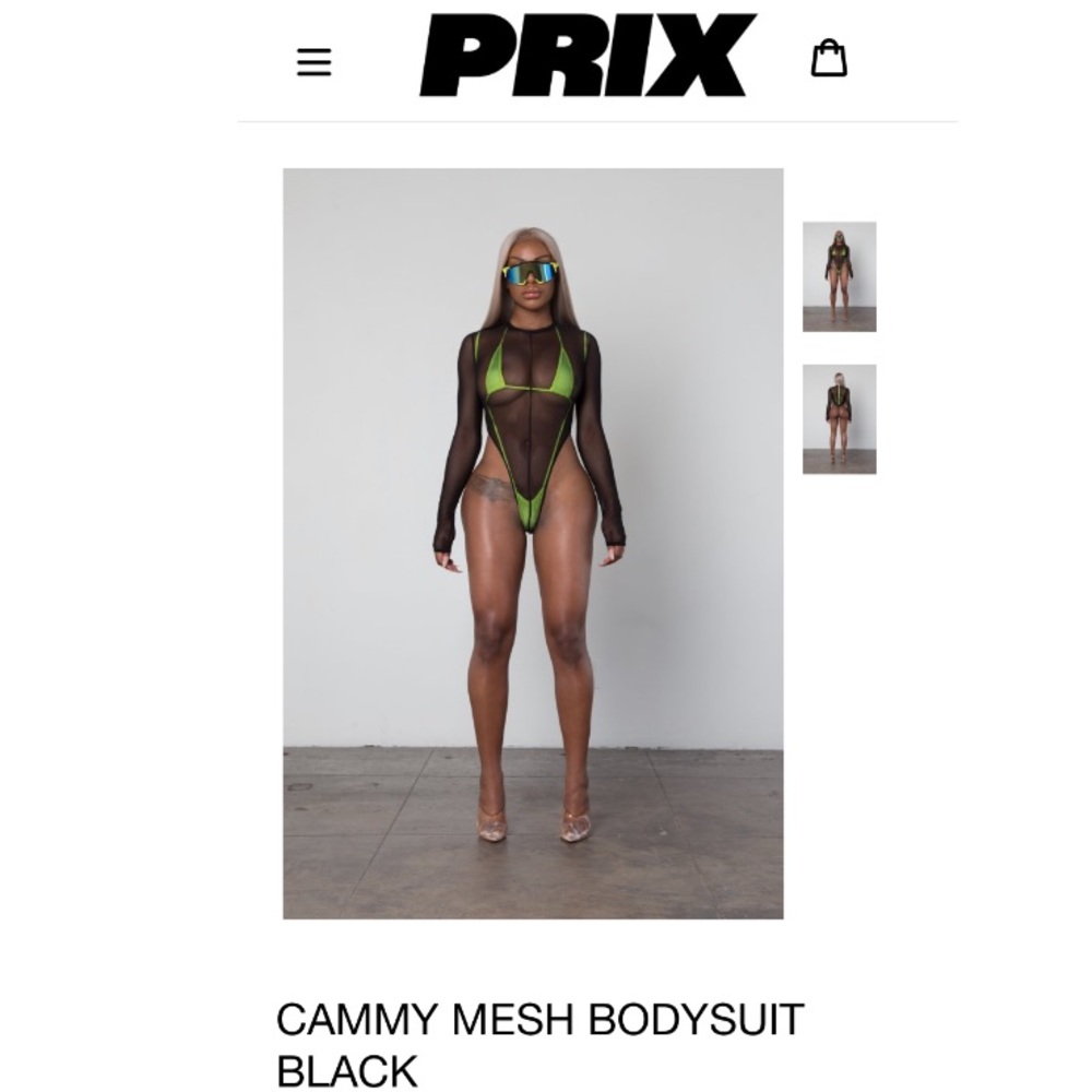 CAMMY MESH BODYSUIT BLACK